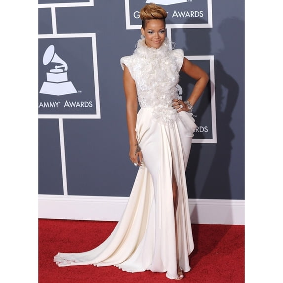 Rihanna (Wearing An Elie Saab Haute Couture Gown) At Arrivals For 52Nd Annual Grammy Awards - Arrivals, Staples Center,