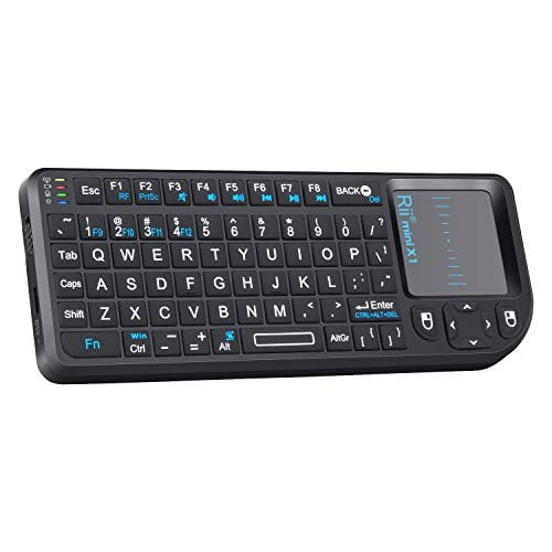 Rii 2.4G Mini Wireless Keyboard with Touchpad, Portable Wireless Keyboard Controller with USB Receiver Remote Control for Windows/ Mac/ Android/ PC/Tablets/ TV/Xbox/ PS3