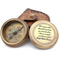 thumbnail image 1 of Rii Brand Brass Metal Compass with Scripture Engraved in Leather Case, 1 of 4