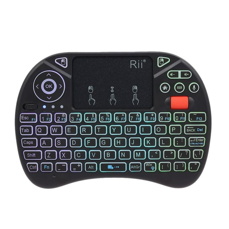 Rii X8 Plus 2.4GHz Backlit Wireless Keyboard Touchpad Voice Input