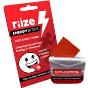 Riize Energy Strips, Fast Acting with 50mg Caffeine, Vitamin B12, Electrolytes, Instant Boost - 3-count