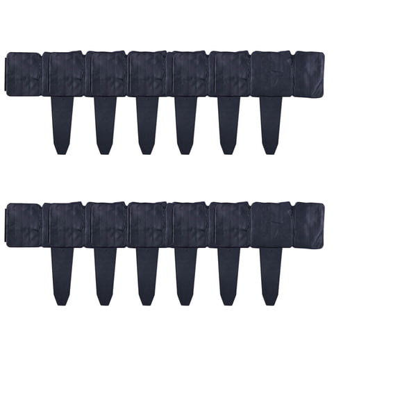 Rijanmt 12pcs Garden Edging Borders,9.8" L 9" H Landscape Paver Edging,Enlarged Thickened Snap Prevents Falling,Easy to Install,Plastic Decorative Fence for Garden Flower Bed Lawn,Black