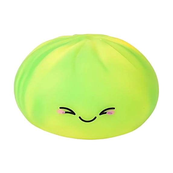 Rijanmt 3.3" Jumbo Dumpling Squishies with Cage for Adults,Gradient Color Big Bun,Soft Squeeze Decompression Dough,Large Anxiety Relief Fidget Sensory Ball,B