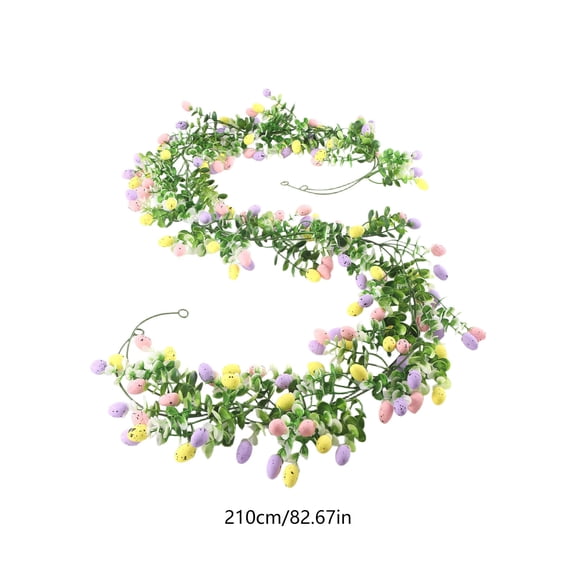 Rijanmt 6.9FT Artificial Eucalyptus Garland with Flowers, Fake Flower Rose Gypsophila, Faux Floral Greenery Garland for Wedding Spring Home Party Craft Art Table Runner Decor
