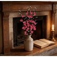 thumbnail image 1 of Rijanmt Artificial Plum Flower Wintersweet Blossom Decor,Plum Fake Peach Branches,For Chinese Style Home Vase Arrangements,Table Centerpieces For Wedding Office Bedroom Party Decor,21.25" H,, 1 of 9