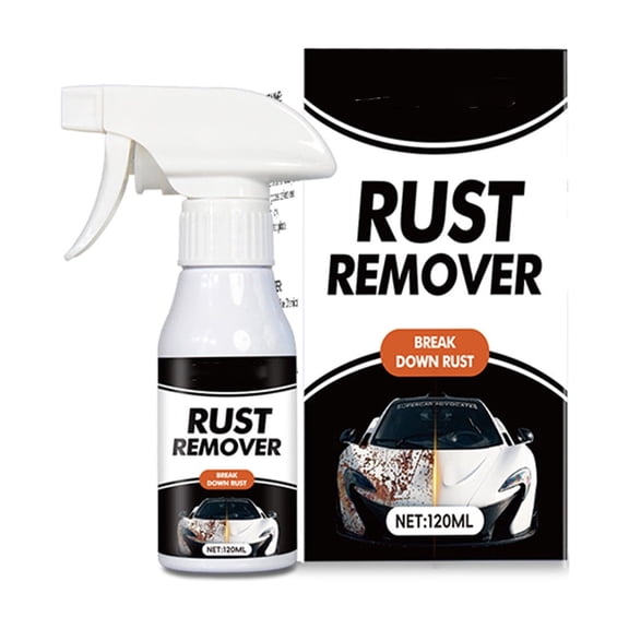 Rijanmt Car Iron Powder Rust Remover Spray,Auto Rust Removal Spray,Fast-Acting Rust Converter,Wheel Hub Spot & Rust Cleaning Agent,No Damage the Paint,Multipurpose for Metal,Tools,Chains,4 fl.oz,1pcs