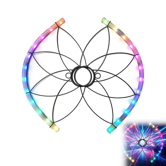 Rijanmt Color Changing LED Flowing Fan,Multicolor Circulating,Dynamic Lighting Effect,Flow Rave Toys,Convenient Handheld,for Dancing,Parties,Light Shows,Music Festival,Synced Group Entertainment Prop