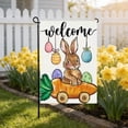 thumbnail image 1 of Rijanmt Double-Sided Easter Bunny Yard Flag Welcome Banner,12*18" Waterproof Double-Stitched Garden Flag,Happy Bunny Yard Flags For Outside Home Decor,Welcome Banners For Porch Lawn Patio Garden,B, 1 of 6