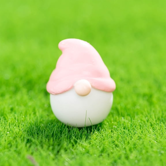 Rijanmt Easter Micro Cartoon Cute Egg Bunny Gnome Figurine,Mini Resin Small Bunny Little Gnome Figure for Dollhouse Easter Egg Fairy Garden Decor Party Desktop Car Decorative Accessory White D
