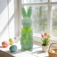thumbnail image 1 of Rijanmt Easter Standing Bunny Glitter Bow Rabbit Figurine,Flocked Sparkling Bow Rabbit Tabletop Standing Statue,For Spring Easter Table Baskets Garden Home Office Decoration Gift,12.99X4.72",Green, 1 of 6