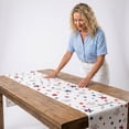 thumbnail image 1 of Rijanmt Patriotic Star Striped Flag Table Runner 72x13 Inch,Linen Tablecloth,Red Blue White Stars Table Runners,4th of July Decorations,for Veterans Day Home Dining Independence Day Party Decor,G, 1 of 6