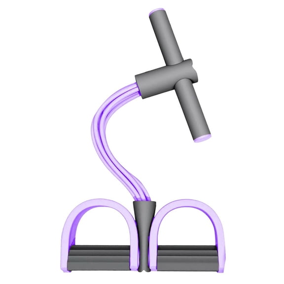Rijanmt Pedal Resistance Bands with Handles, Durable 6-Tubes Multifunction Pedal Resistance Band, Natural Rubber Foot Pedal Resistance Bands, Fitness Resistance Bands for Abdomen Waist Arm Leg,Purple