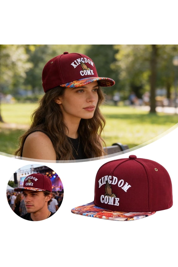 Praying Hands Kingdom Come Hat Baseball Cap,Spring Summer Sun Hat,Adjustable 22.8~24.4",Unisex Soft Top, Solid Color,Washable,Classic Style,Cotton,Gift for Men Women Baseball Fans