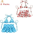 thumbnail image 1 of Riklu 2 Pcs Dog Bikini Dress, Stylish Swimsuit Costume for Small Dogs, Comfortable & Adjustable Puppy Bathing Suit, Soft Outfit Pet Apparel for Beach, Pool and Summer Fun, 1 of 5
