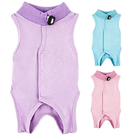 Riklu Cat Recovery Suit for Spay Neuter Surgery, Breathable Anti‑Lick Cat Onesie, Soft Stretchy Pet Post‑Op Bodysuit for Female Male Cats Kittens, Adjustable Escape‑Proof