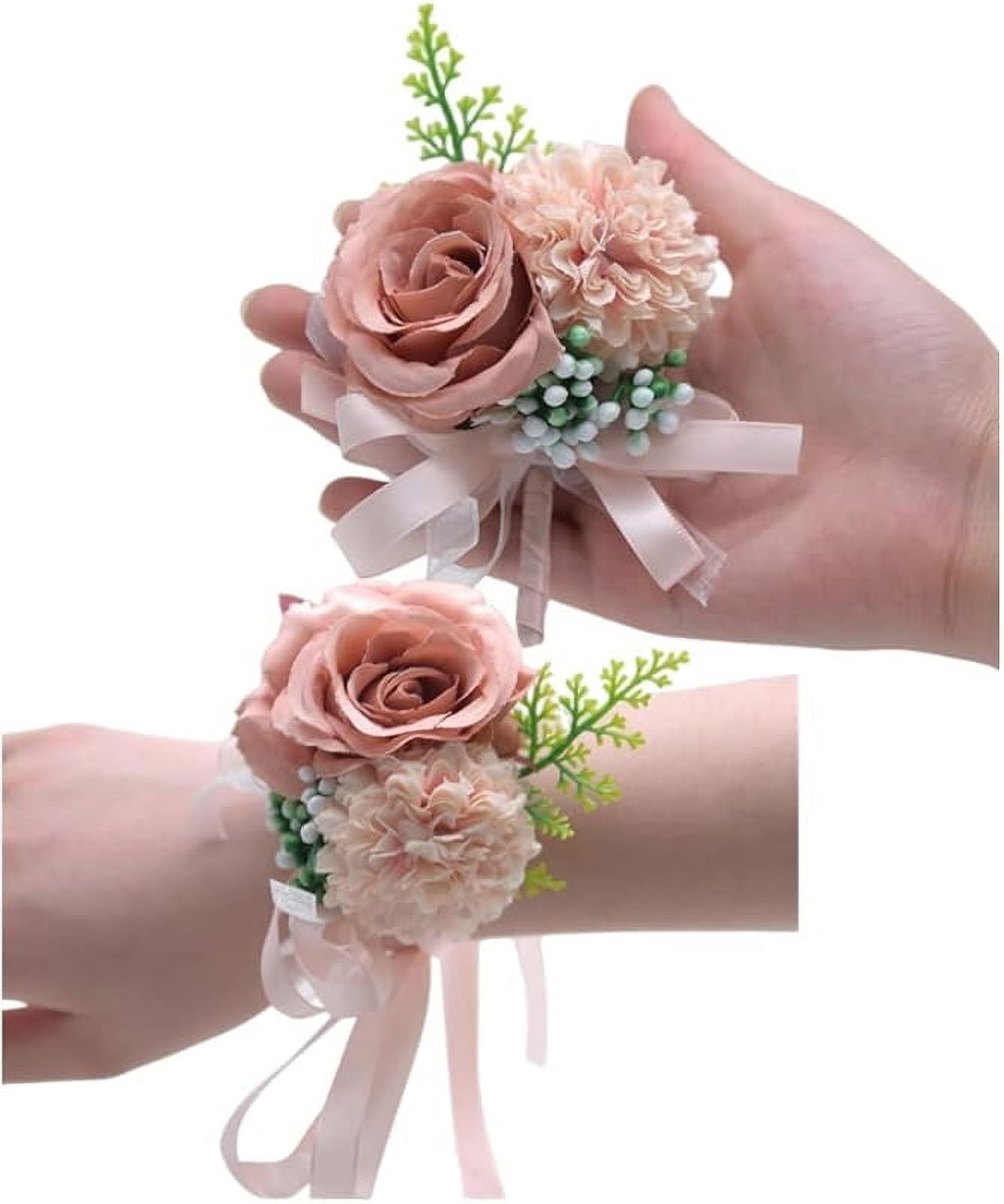 Christmas Corsage Rikyo 2pc Rose Flower Wrist Corsage & Boutonniere Set ...