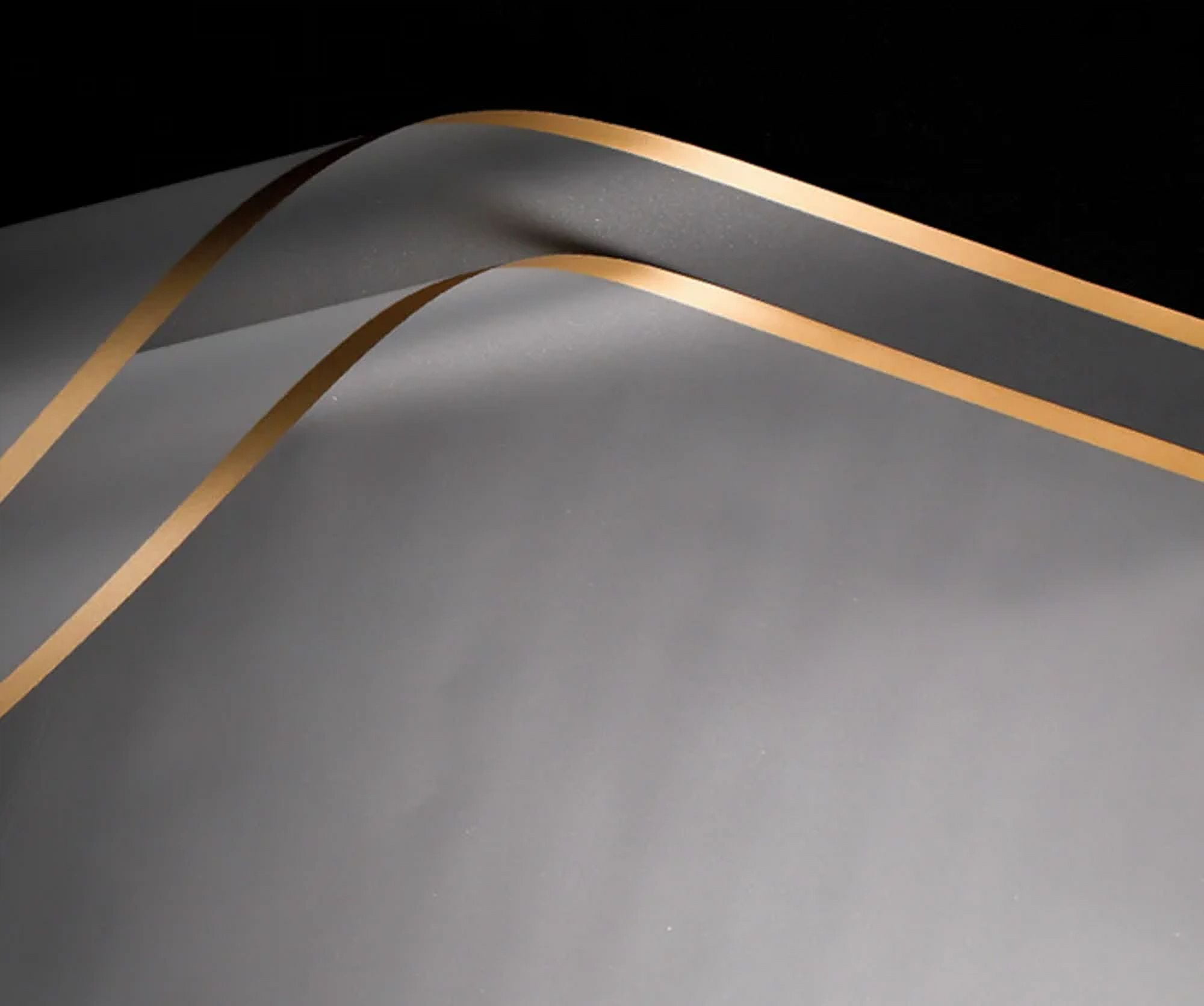 20 Sheets Pure Color Gold Edge Floral Wrapper, Waterproof Translucent ...