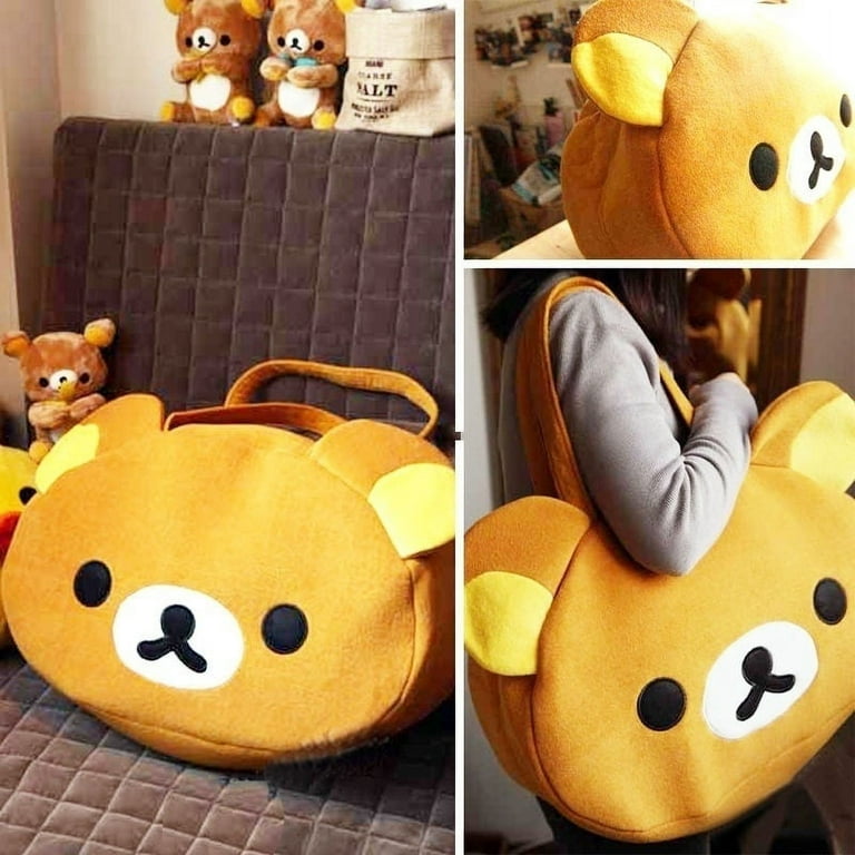 Rilakkuma San-X Cute Big Bag Handbag Bag Shoulder Bag Plush Relax Brown  Bear 
