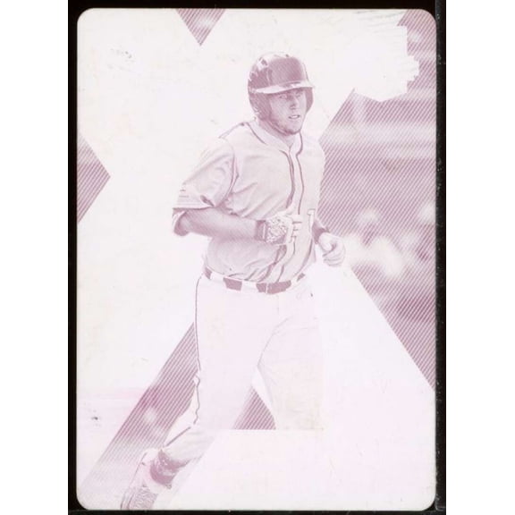 Riley Adams Magenta Printing Plate Autograph Card 2017 Elite Extra Edition #99