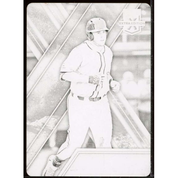 Riley Adams black Printing Plate Autograph Card 2017 Elite Extra Edition #99