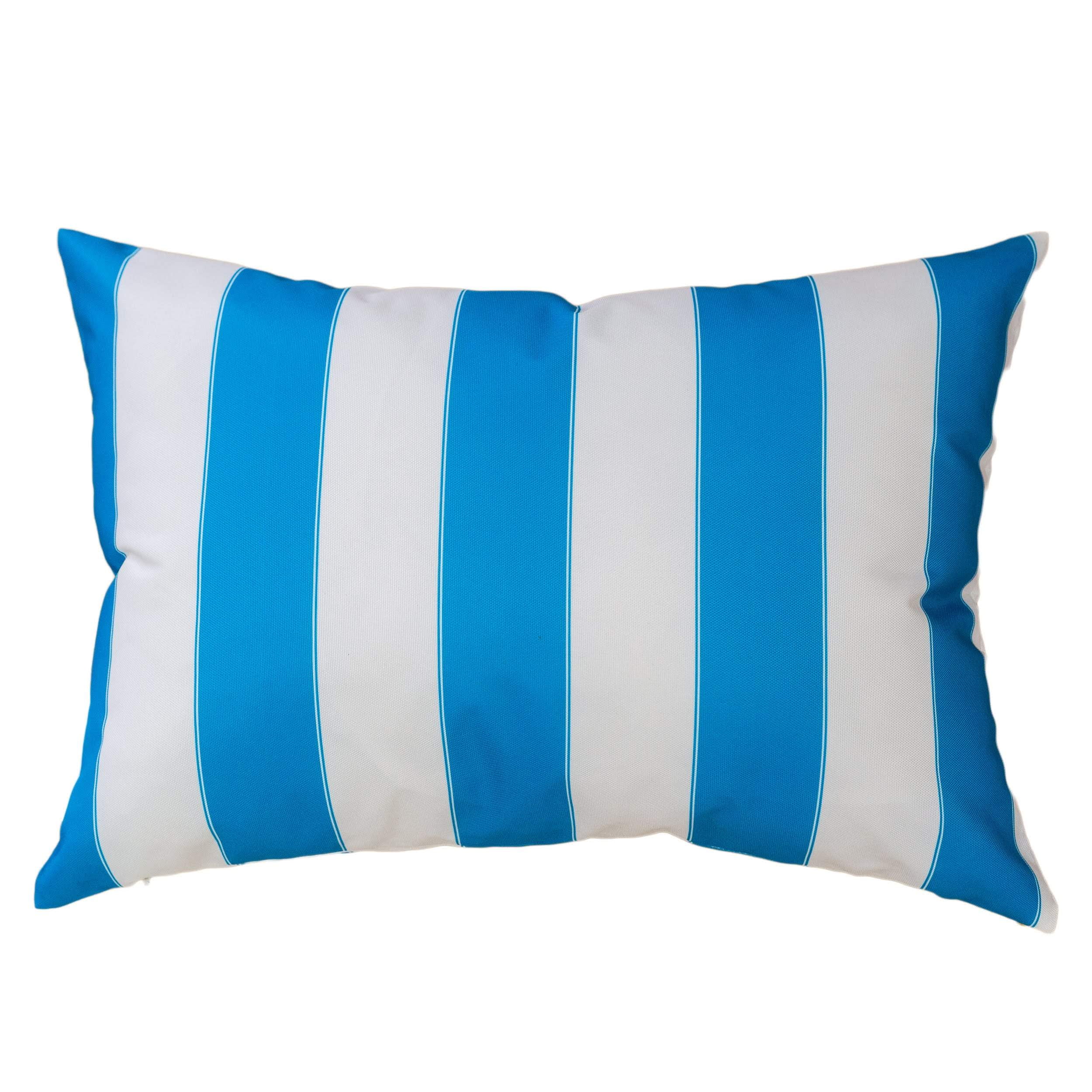 Riley Aqua Rectangular Outdoor Throw Pillow
