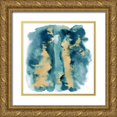 thumbnail image 1 of Riley, Bella 20x20 Gold Ornate Wood Framed with Double Matting Museum Art Print Titled - Teal Mist with Gold I, 1 of 4