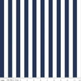 thumbnail image 1 of Riley Blake, 1/2" Striped Fabric - Navy, 1 of 1