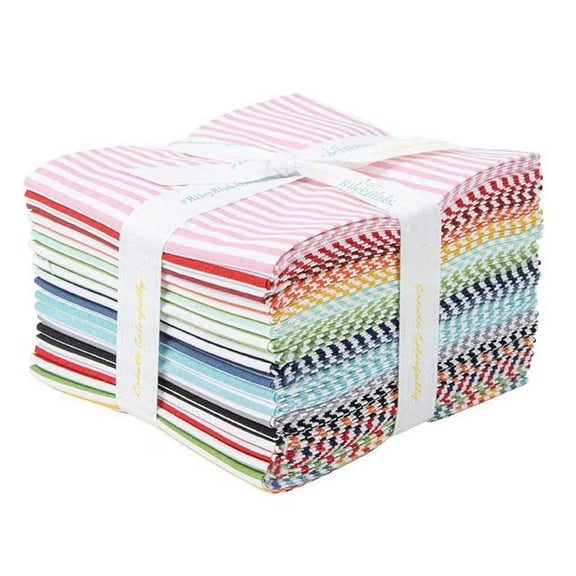 Riley Blake - 1/8" Stripe Fat Quarter Bundle by The RBD Designers 18 pcs
