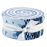 Riley Blake - Blue Blooms and Threads by Christopher Thompson 2.5 Rolie Polie 40 pcs