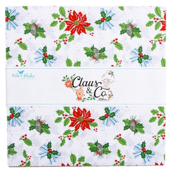 Riley Blake - Claus & Co. 10" Stacker by Melissa Mortenson 42 pcs