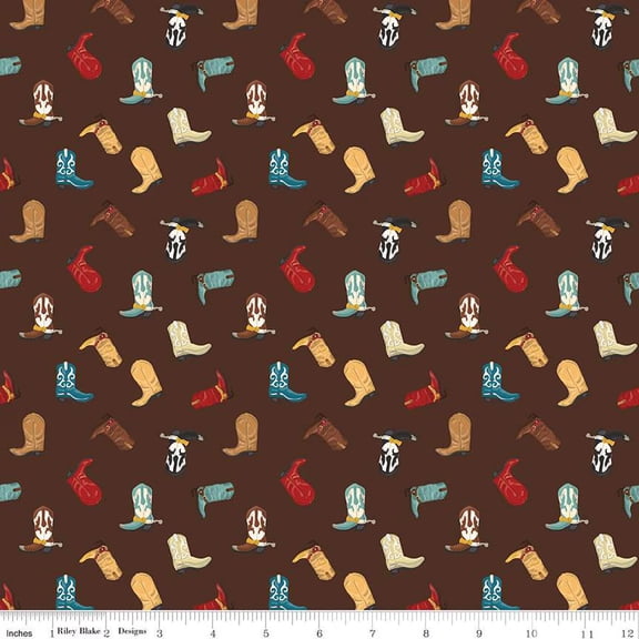 Cowboys Boots Brown (1yard)