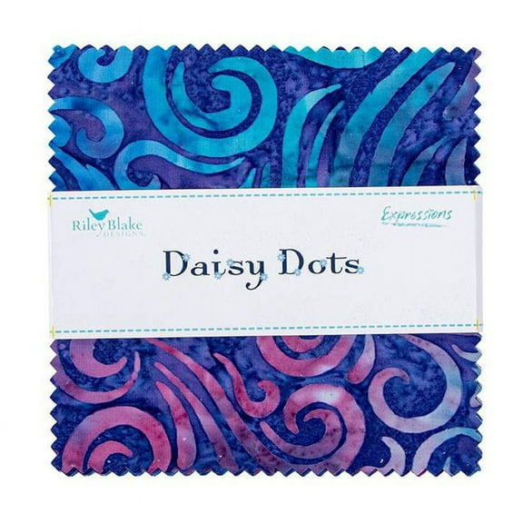 Riley Blake - Expressions Batiks: Daisy Dots 5" Stacker 42 pcs