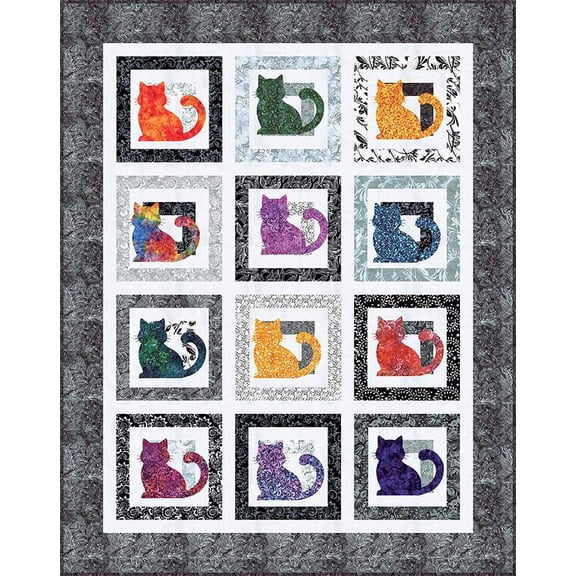 Riley Blake - Expressions Batiks Feline Groovy Quilt Kit