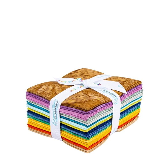 Riley Blake - Expressions Batiks Hand-Dyes BRIGHT Day Fat Quarter Bundle 16 pcs