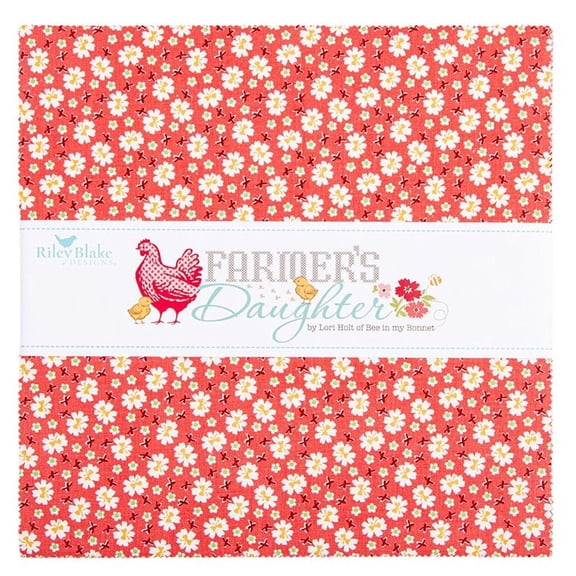 10" Layer Cake Squares - Farmer's Daughter by Lori Holt for Riley Blake Designs 10-Inch Stacker Fabric Bundle Quilter's Cotton Precuts (10-17160-42) M531.61