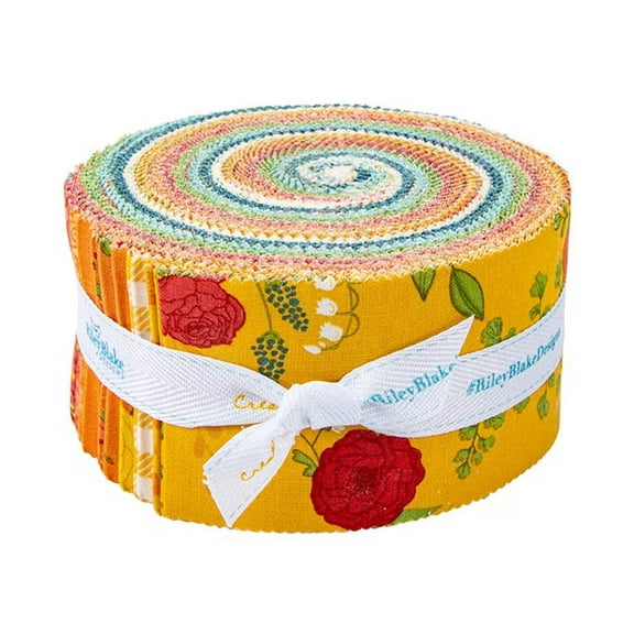 Riley Blake - First Blooms 2.5" Rolie Polie by Heather Peterson 40 pcs