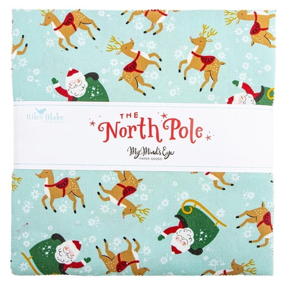 Riley Blake - Flannel The North Pole 10" Stacker by My Mind's Eye 42 pcs
