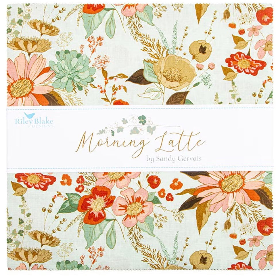 Riley Blake - Morning Latte 10" Stacker by Sandy Gervais 42 pcs ...