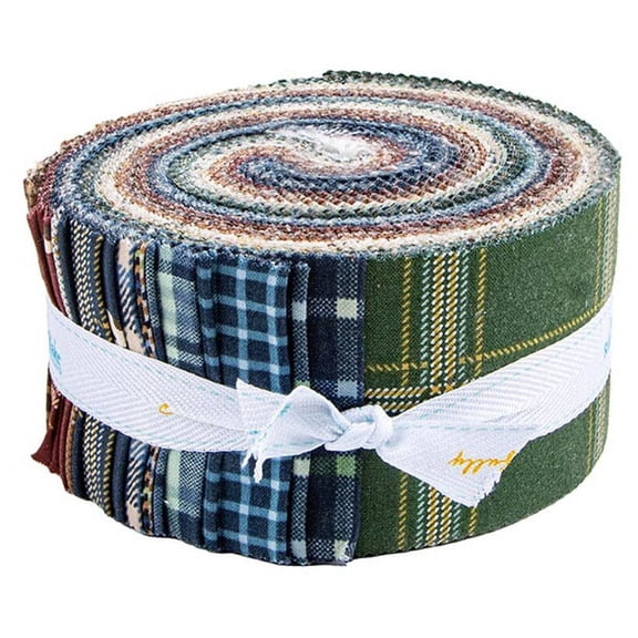 Riley Blake - Plaid Venture Club 2.5" Rolie Polie by RBD 40 pcs