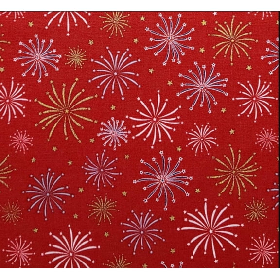 Riley Blake Red White and True Blue Collection Sparkle Glitter By the Yard Patriotic