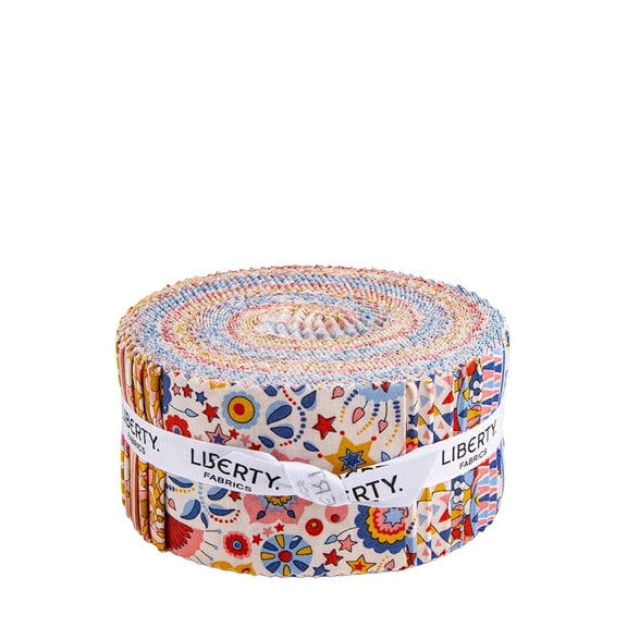 Riley Blake - Summer Fair 2.5" Rolie Polie by Liberty Fabrics 40 pcs
