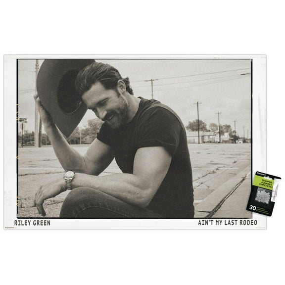 Riley Green - Ain't My Last Rodeo Wall Poster with Pushpins, 22.375" x 34"