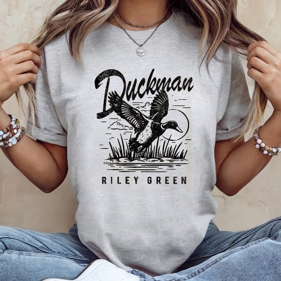 Riley Green Duck Man Graphic Tee | Retro graphic tees T-shirt Sizes S-5XL