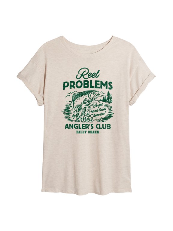 - Reel Problems - Juniors Oversized Graphic T-Shirt