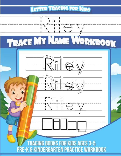 Letter Riley May Personalized Children's Trace Name Books Riley Letter Tracing for Kids ...
