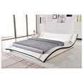 thumbnail image 1 of Riley Modern Faux Leather Platform Bed, White, Multiple Sizes, 1 of 1