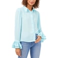 thumbnail image 1 of Riley Rae Ruffled Blouse Seafoam S, 1 of 1