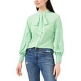 thumbnail image 1 of Riley Rae Camille Tie Neck Blouse Light Pastel Green XS, 1 of 3