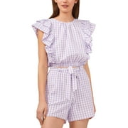 Riley & Rae Womens Checkered Daytime Blouse