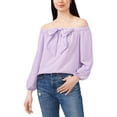 thumbnail image 1 of Riley & Rae Womens Juniors Maybelle Off The Shoulder Bow Blouse, 1 of 3